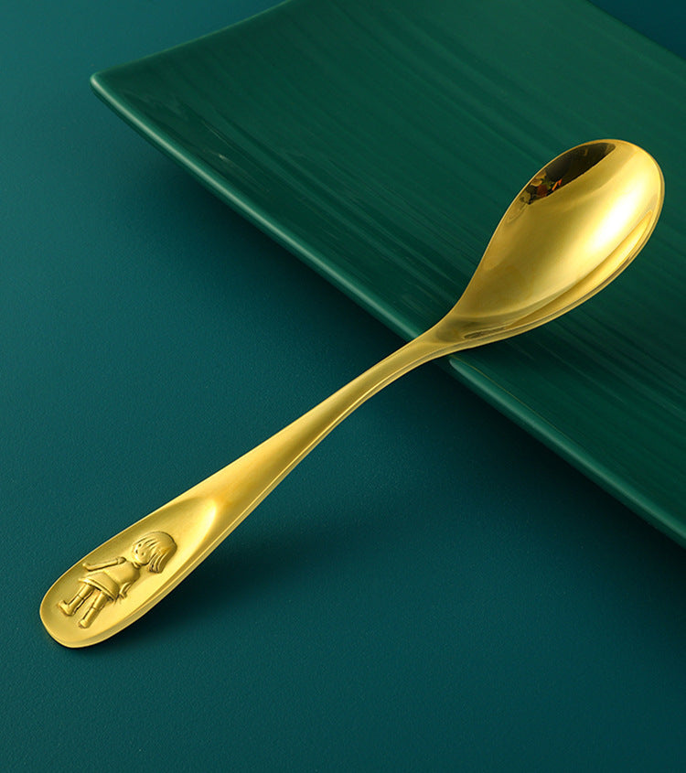Pure Copper Spoon Brass Solid Thickening