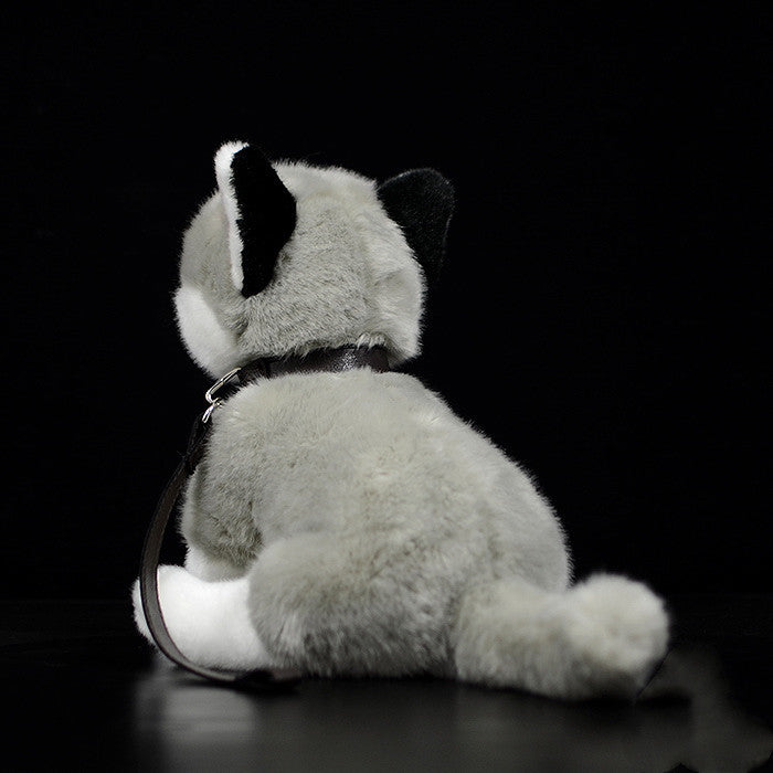 Cute  Doll Squatting Dog Plush Toy Simulation Animal 28CM