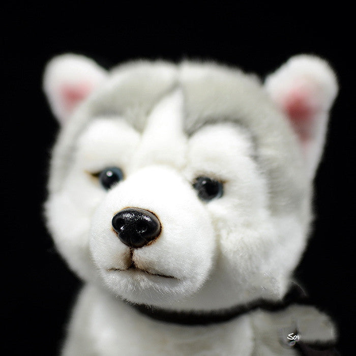 Cute  Doll Squatting Dog Plush Toy Simulation Animal 28CM