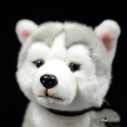 Cute  Doll Squatting Dog Plush Toy Simulation Animal 28CM