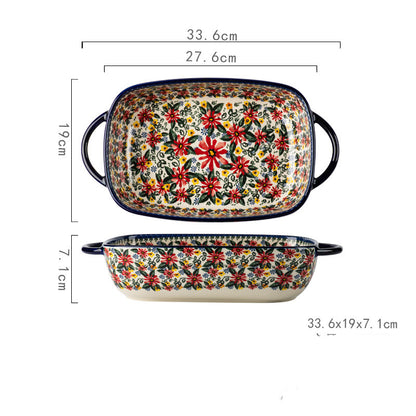 Microwave Oven Bowl Rectangular Dinner Plate Dish Plate Large