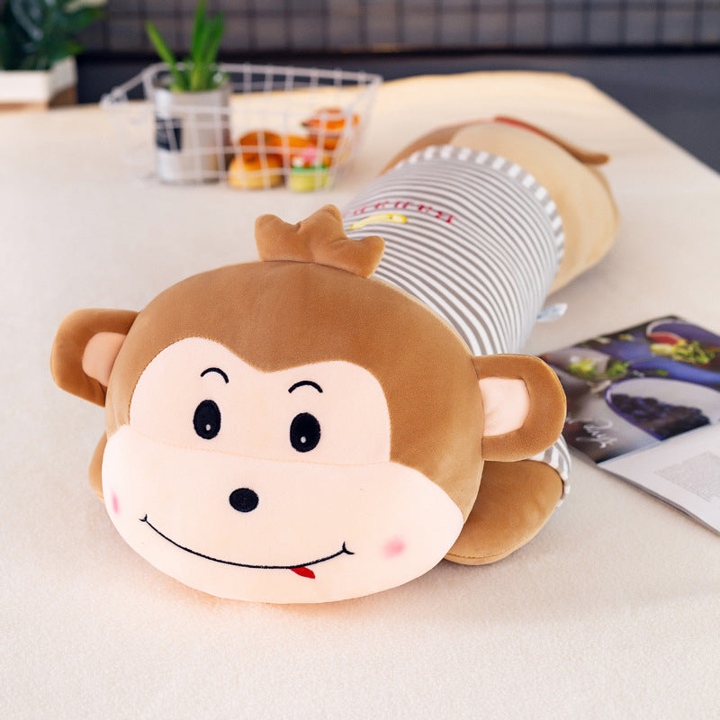 Lying Down Soft Down Cotton Striped Monkey Doll