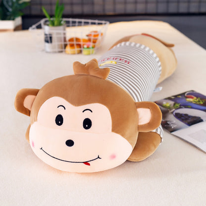 Lying Down Soft Down Cotton Striped Monkey Doll
