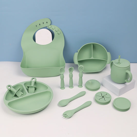 Silicone 15-Piece Children's Tableware Set