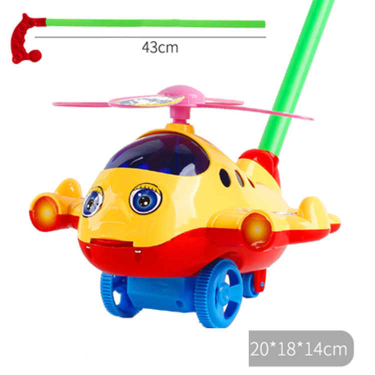 Baby Toddler Trolley Toy Single Pole Boy Girl Push Airplane Pegasus