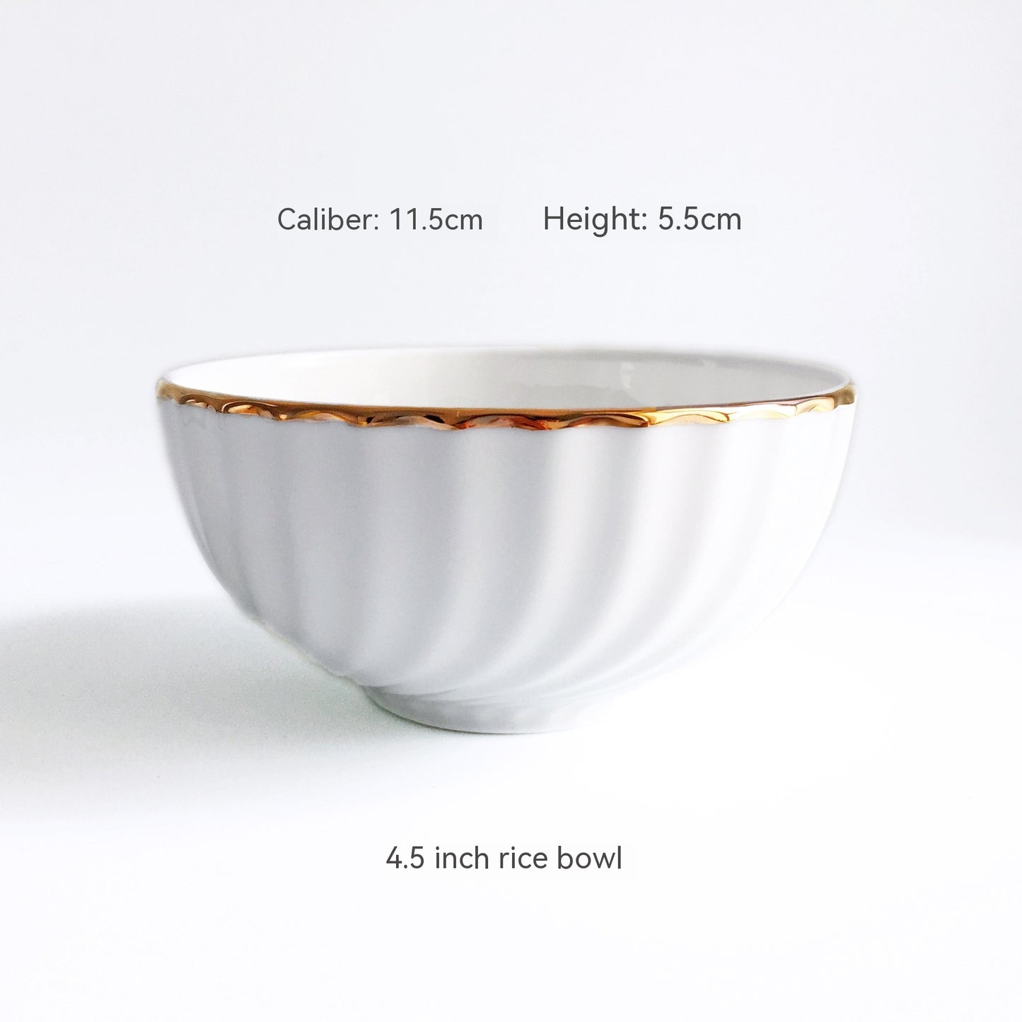 Golden Trim Bone China Western Cuisine Plate Household Dinner Plate Plate Dish Dishware Suit Combination Plate