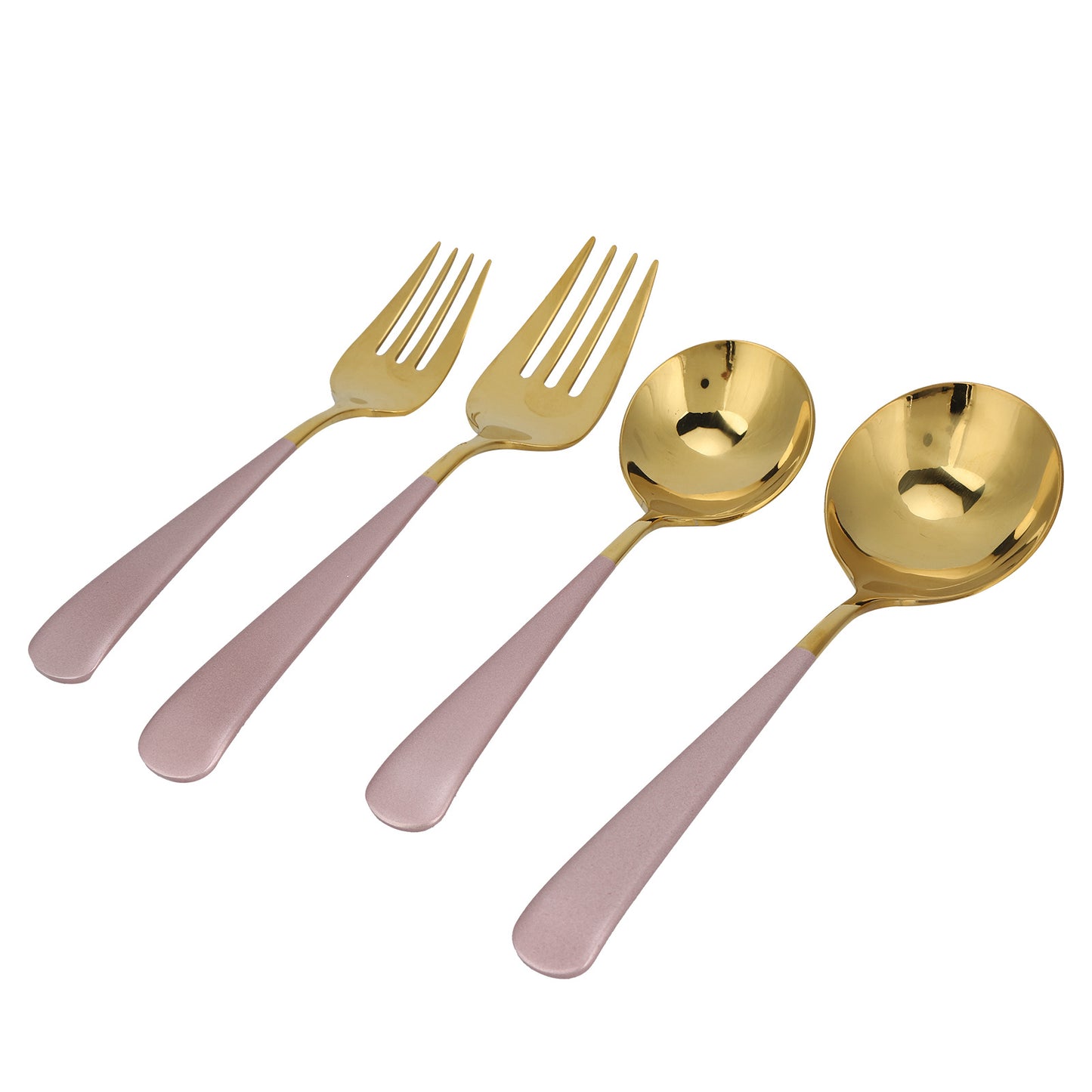 Stainless Steel Cutlery Set Dinner Spoons Fork Dinnerware Tableware Flatware Sets for PartiesPink Gold